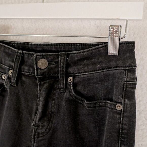 American Eagle Next Level Flex Black Denim Low‎ Rise Jeans 26/27 Tagged 26/28 - Picture 4 of 12